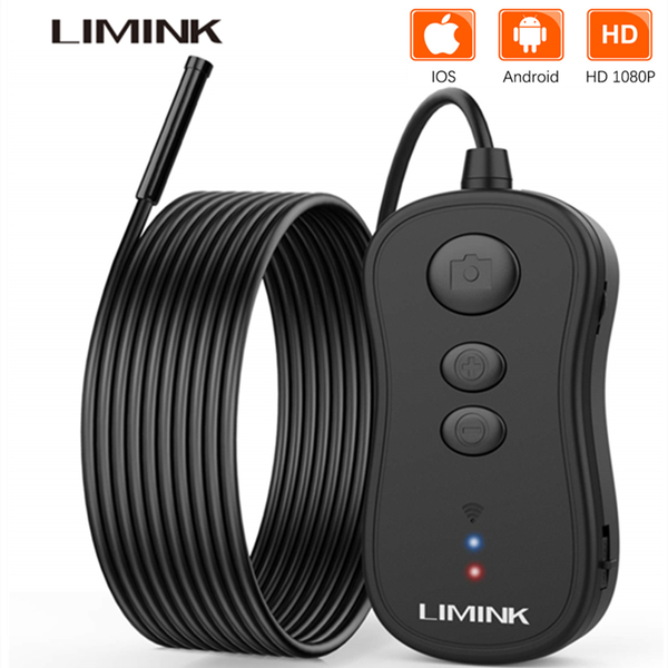 

limink 5.5mm wifi endoscope inspection camera with 6led wireless borescope snake hard cable camera for android smartphone
