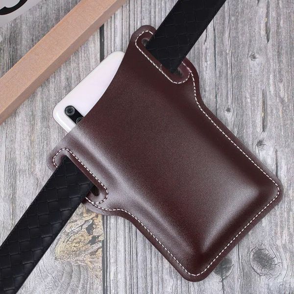 

men cellphone loop holster case belt waist bag props pu leather purse phone wallet
