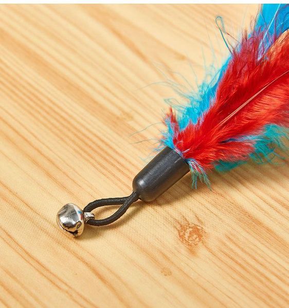 

линь дразнящий кошачий кошачий палочка замена пластиковых кошек игрушечный колокол дразнить домашнее животное кошка поставляет перо перепрес