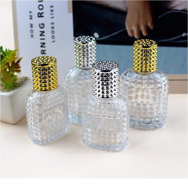 

logo welcome 30ml 50ml 100ml clear glass spray bottle frosted square glass perfume bottle cosmetic packaging bott qyltzu