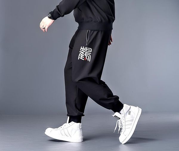 

7xl 6xl 5xl xxxl men уличные брюки cargo 2019 harajuku комбинезоны мужчины камуфляж пингеры брюки хип-хоп корея брюки, Black
