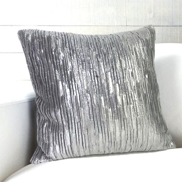 

europe luxury silver flannel wrinkle cushion cover new soft cushion case sofa bed car home room dec wholesale fg10121