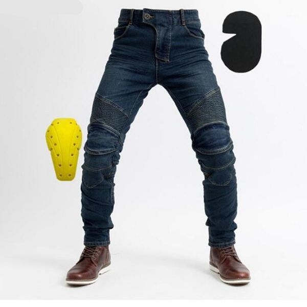 

new design motorcycle pants men moto jeans protective gear riding touring motorbike trousers motocross pants1, Blue