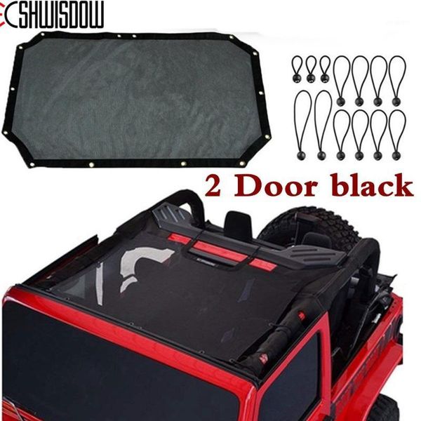 

car covers durable for wrangler jk jku mesh sun shade full cover uv protection with storage pockets 2/4 door1