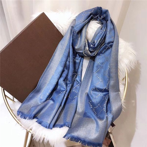 

7 colors square scarf for womens mens luxurys pashmina silks cotton blend women fashion silk scarf designers scarves, Blue;gray