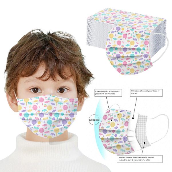 

factory 10/20/30/40pcs cute disposable for children mascarillas para nios halloween cosplay mondkapjes wegwerp face mask