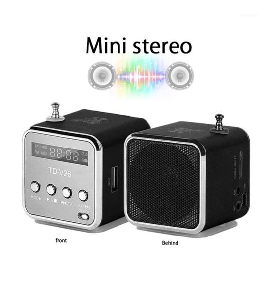 

mini radio td-v26 digital portable fm radio speaker support sd/tf card mp3 music player for mobile phone pc lap