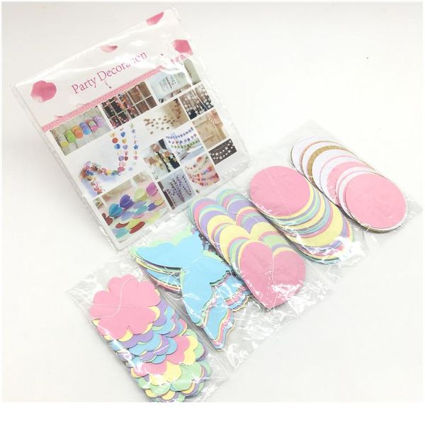 

1bag / lot 3d paper гирлянда 2 метером вечеринки фонды свадебные украшения стена diy craft chrismas день рождения вечеринка wmtmqe