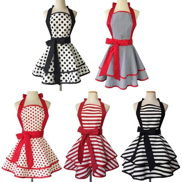 

fashion simple smallfresh stripe kitchen antifoul apron woman cooking accessories cafe restaurant flower shop overalls