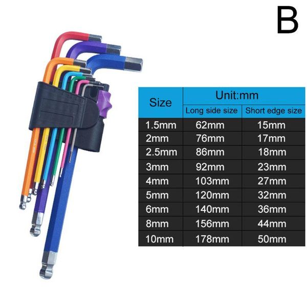 

professional hand tool sets 9pcs hex allen key wrench set inner hexagon torx spanner screwdriver repair