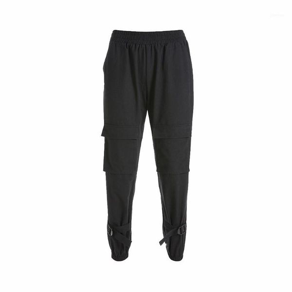 

men 2018 pants hip hop fashion men's casual sports elastic belt pants trouser pencil w4151, Black;white