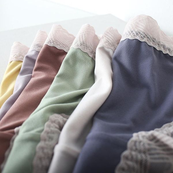 

women's panties soft underwear, low-waist lace trim, simple breathable shorts, briefs, Black;pink