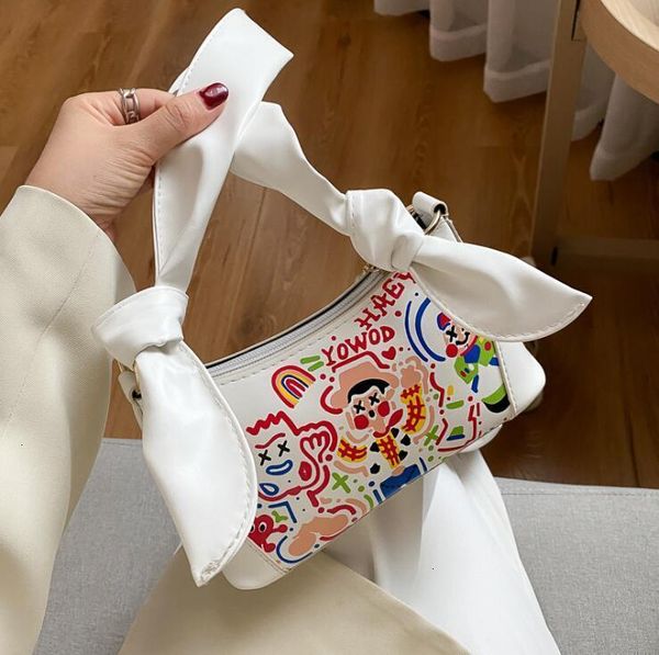 

женщины граффити сумка lady baguettes underarm сумки мода девушки сумки оптовая ремень ремешок