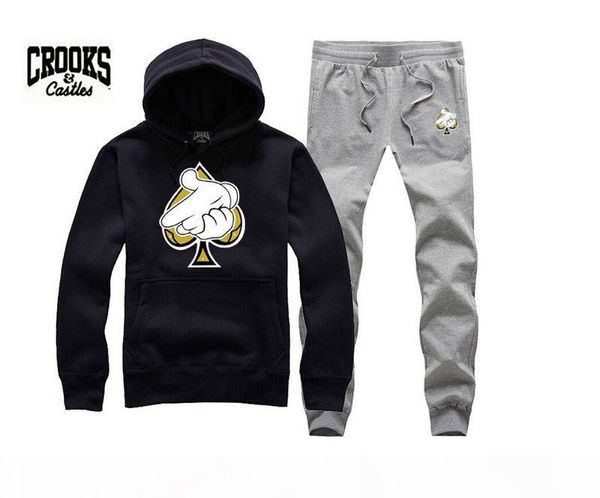 

crooks and castles sweatshirt diamond fashion hip hop hoodie mens clothes sportswear hiphop pullover sweats brand crooks stylish, Gray