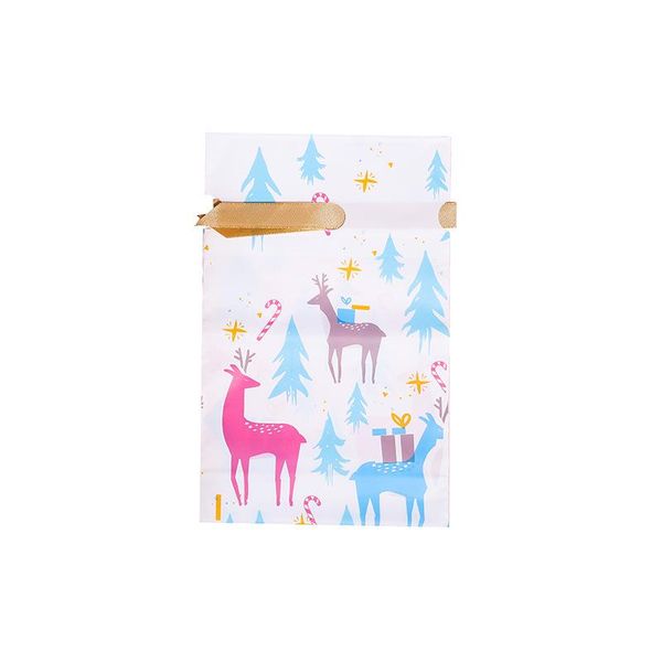 

lbsisi life 50шт рождественский подарок пластиковая сумка drawstring сумка свадебный подарок candy chocolate biscuit pocket pocket на день р