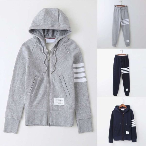 

autumn men's women's children's spring and cotton tb hooded sweater fyfc, Black