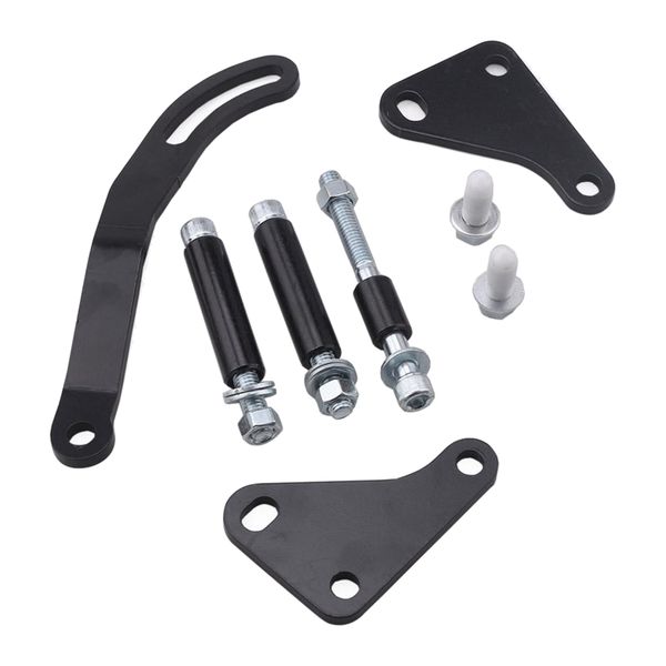 

power steering pump mounting bracket for swp lwp saginaw gm sb chevy 350 383 mounts on the drivers side bottom (to