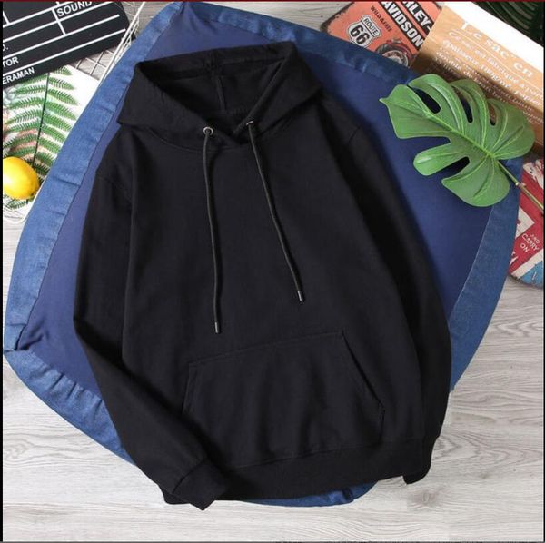 

2021 new men hoodies cotton swearshirts fashion mens hoodie o-neck pullover clothes 75c7, Black