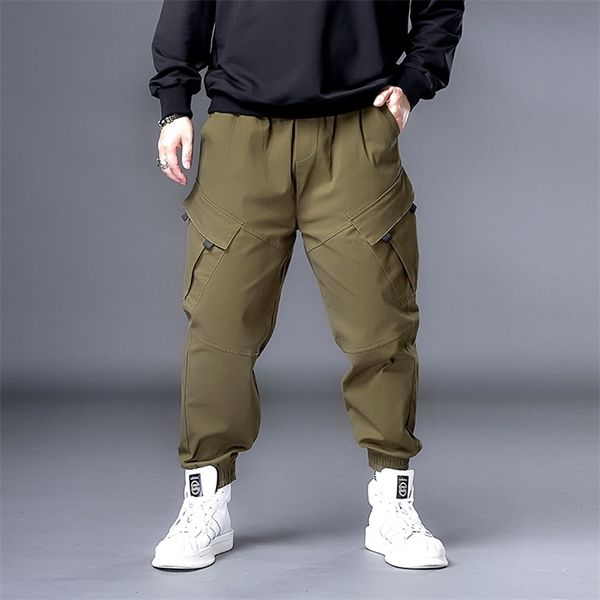 

plus 7xl 6xl xxxxxl men hip hop black cargo pants joggers sweatpants overalls men streetwear harem pants women fashions trousers 201113