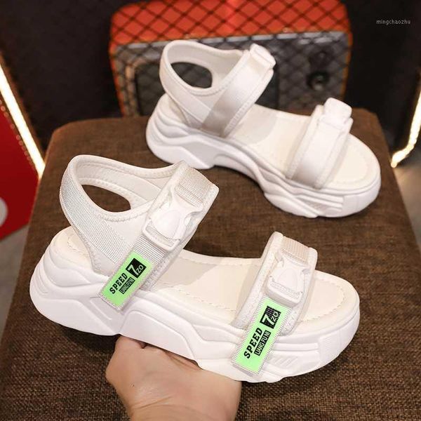 

sandals women chunky platform 2021 designers mesh fashion woman 5cm high heels wedges sandal beach open toe casual shoes1, Black