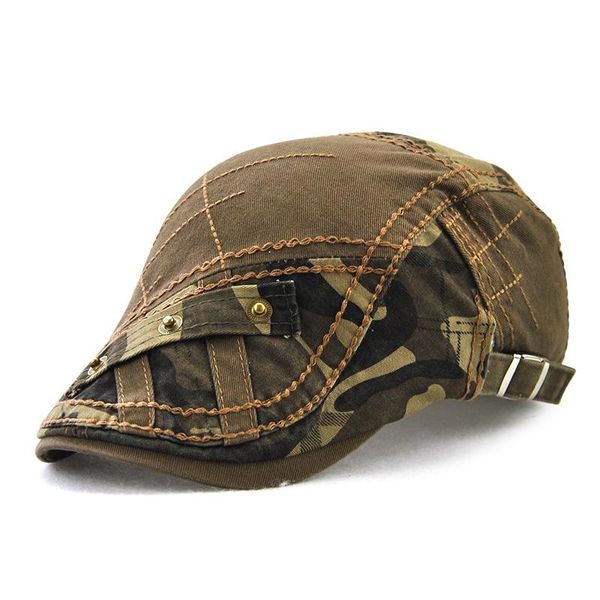 

jamont vintage army green newsboy hat british cap new camoufeflage caps capord picered sport work для мужчин женщины регулируемые h jllcbh, Black;white
