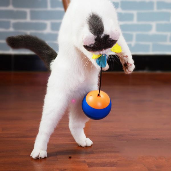 

lovely funny tumbler laser electric multi functional interactive cat dog toys balls leakage food toys creative style q wmtegb