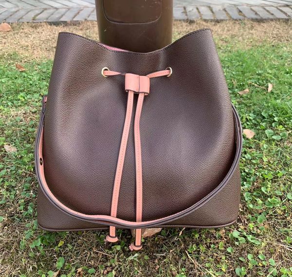 

2019 new brand fashion women luxury designer handbags neonoe shoulder bag's leather bucket bag women flower printing crossbody bag purs
