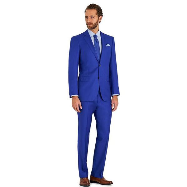 

men's suits & blazers custom blue suit mens wedding groom tuxedo formal man prom, White;black