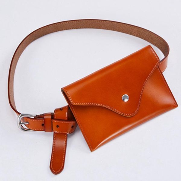 

waist bags fashion oil genuine leather simple chest bag retro fanny packs real cow vintage small belt bag1