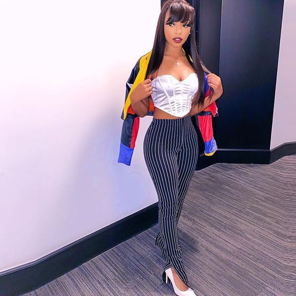 

jeans new early autumn stripe black trousers women's pencil pants 8415 swimsuit bandage bathing suits pad