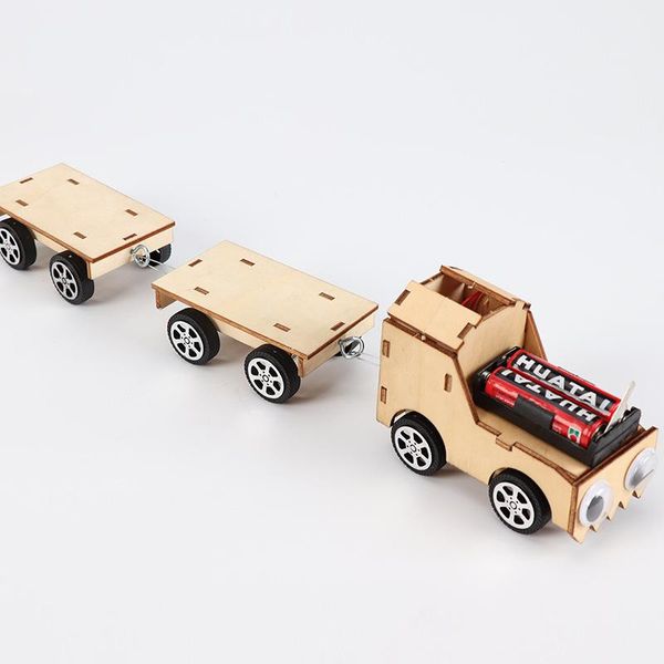 

fun educational toys wooden electric train children's diy science experiment fight plug toy parent child interaction gift 1010 wmtjnp