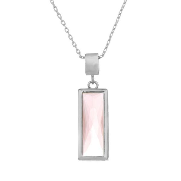 

pendant necklaces l'amour&ma cute pink simple style geometric crystal fashion jewelry accessories gifts wedding, Silver