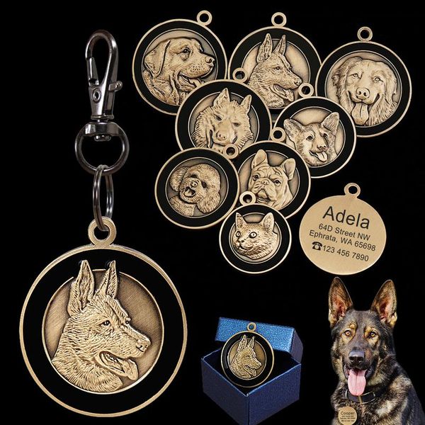 

personalized dog id tag engraved pet dog tags collar accessories custom puppy cat name tags for dogs necklaces bbyaiw