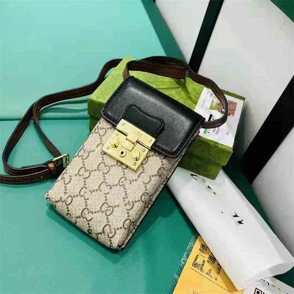 

new small square bag women's diagonal with buckle one shoulder mobile phone