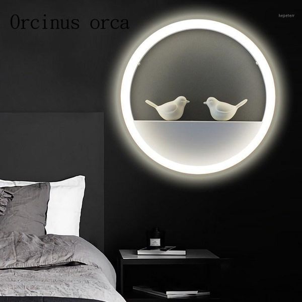 

nordic creative modern minimalist wall lamp european style background wall living room bedroom children's room lamp postage