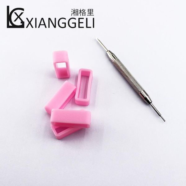 

watch bands 5pcs pink silicone bezel strap movement accessories gel buckle loop 12mm14mm16mm18mm20mm22mm24mm26mm28mm, Black;brown