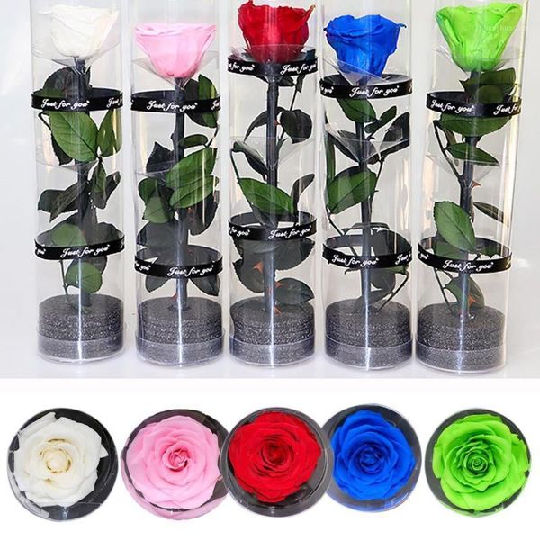 

artificial flowers everlasting flower rose flowers box home decoration gift for wedding valentine's day flores artificiales1