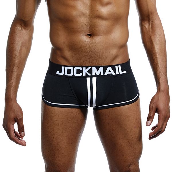 

3pieces/lot cotton underwear for men boxer shrots gay sissy panties t-back hollow out trunks soft fashion mens underwear boxer, Black;white