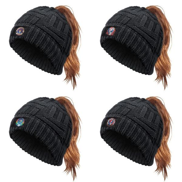 

знаменитый благодарный мертвый череп и розы логотип блеск понитail бейсбольная шляпа пони кепки козырек папа шапка мода дальнобойщик сетка д, Blue;gray