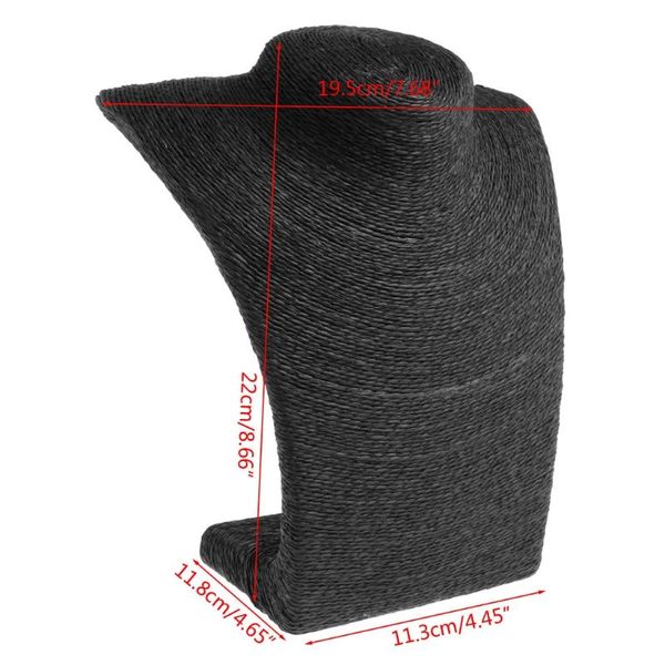 

jewelry pouches, bags woman rope mannequin bust display stand shelf holder necklace d5qb, Pink;blue