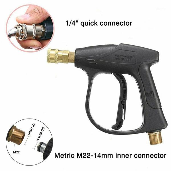 

4350 psi high pressure washer gun for car motorcycle bicycles black car wash water gun washer jet water spray cleaning tools1