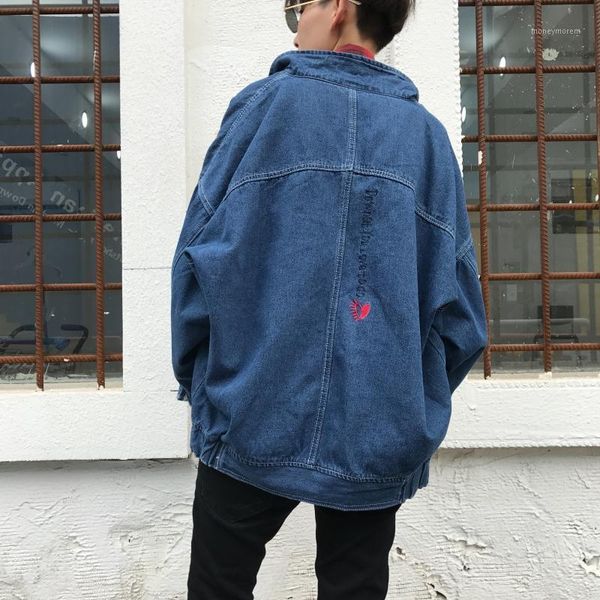 

men's jackets spring autumn 2021 streetwear hip hop jacket loose youth trendy men's teenagers casual coat denim1, Black;brown