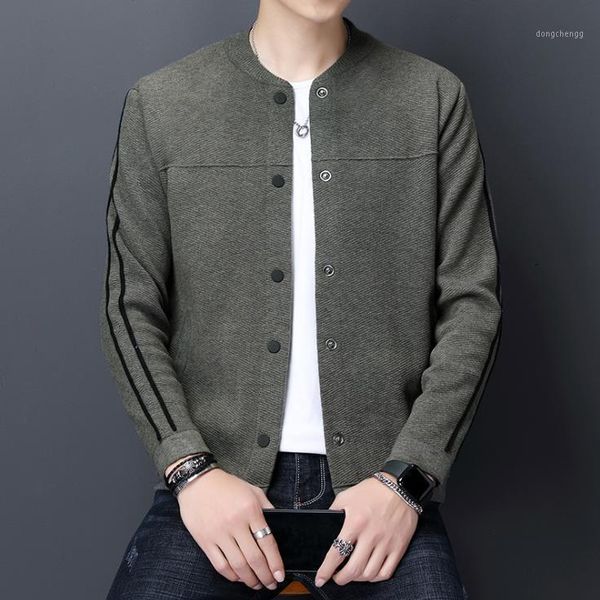 

new knit coat cardigan sweater men's fashion knitted slim knitwear outerwear coats men woolen sweaters mens male clothes1, White;black
