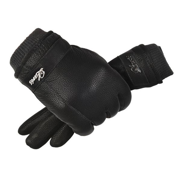 

mens womens designer leather gloves winter five fingers gloves finger protected warm keeping faux leather gloves, Blue;gray