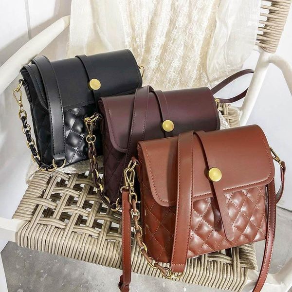 

shoulder bags retro for women bucket bag 2021 pu leather travel hand tote female messenger fashion handbag clutches