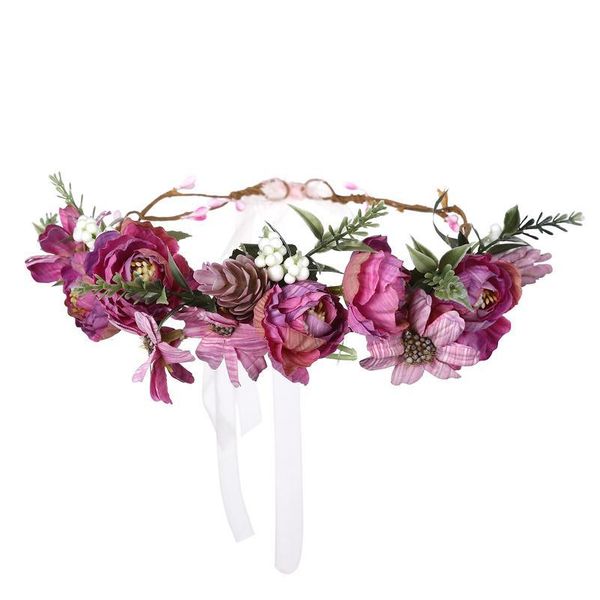 

haimeikang flower crown wedding bohemian wreath hairband party floral girl hair accessories flower headband garland h qylhdq