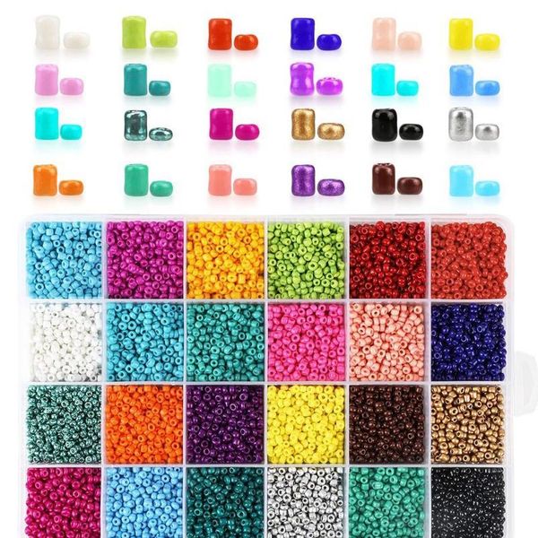 

2 3 4mm glass seed beads jewelry making kit beads for bracelets bead craft kit set, glas seed letter alphabet jllfrt