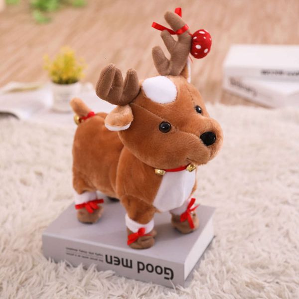 

walk electric s claus elk christmas music doll plush toys gifts for children