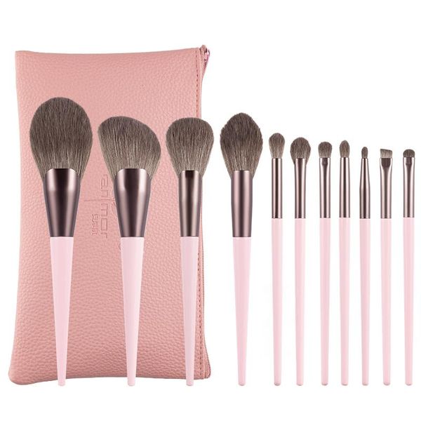 

makeup brushes anmor 11pcs set professional highlighting powder contour eye shadow blending brush make up