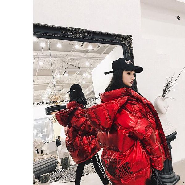 

women's down & parkas korean loose middle and long cotton clothes for students winter bread, Black